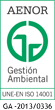 Certificado Aenor ISO 14001